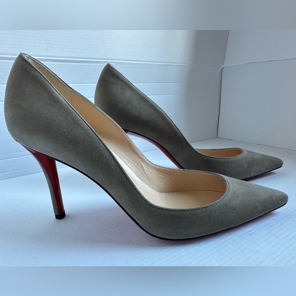 Authentic Christian Louboutin Suede Heels 37 - Picture 1 of 14